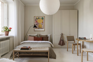 A.S.Helsingö wardrobe Ensiö in ivory beige colour in bedroom