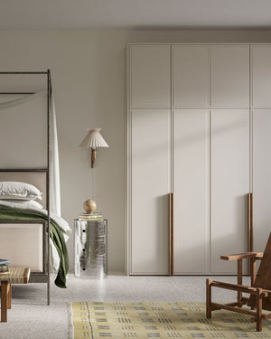 A.S.Helsingo Lalax wardrobe in ivory beige colour in bedroom